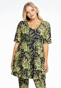 Tunic wide bottom MIMOSA - black - #1