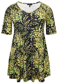 Tunic wide bottom MIMOSA - black - #4