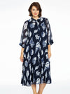 Blouse-jacket A-line SEA SHELLS - blue - #2