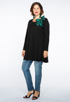 Tunic wide bottom bow tiger - black
