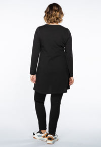 Tunic wide bottom scarf breton - black - #3