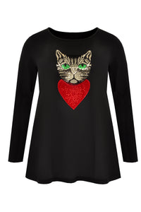 Tunic Cat flare - black - #4