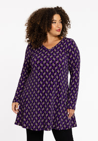 Tunic wide bottom FOULARD - purple - #2
