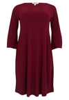 Dress V-neck DOLCE - dark red - #4