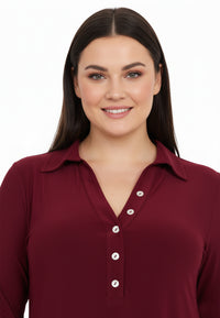 Dress collar DOLCE - dark red - #5