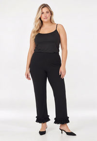 Trousers relaxed frill UNI DOLCE - black - #5