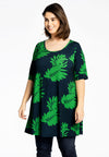 Tunic wide bottom LEAVES - blue - #2