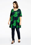 Tunic wide bottom LEAVES - blue - #1