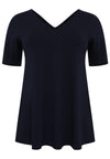 Tunic V flare COTTON - blue - #4
