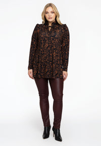 Tunic flare grandad collar IRIS - black - #2