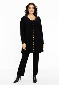Tunic wide bottom studs DOLCE - black - #2