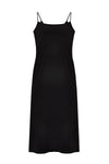 Slip dress midi spaghetti straps - black - #3