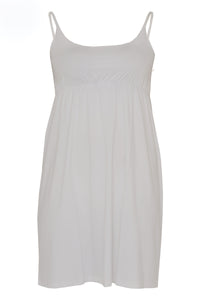 Slip dress spaghetti straps - white - #1