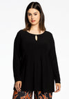 Tunic flare front slit DOLCE - black - #1