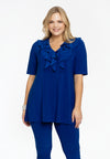 Tunic flare ruffled v-neck DOLCE - indigo - #1