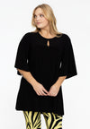 Tunic wide bottom slit DOLCE - black