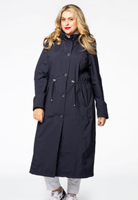 Raincoat waiststring long - blue - #2