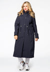 Raincoat waiststring long - blue - #1