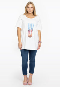 Tunic flare SUMMER VIBE - white - #1