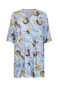 Tunic wide BLOOMING - light blue - #4