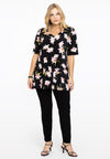 Tunic flare HIBISCUS - black - #1