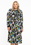 Blouse-dress FLOWERPOWER - black - #1