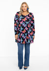 Tunic wide bottom BUTTERFLIES - black - #1