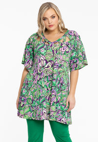 Tunic triangle neck TIFFANY - green - #1