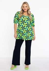 Tunic flare ESTELLE - turquoise - #1
