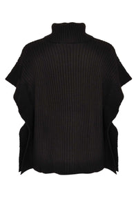 Poncho high neck - black - #3