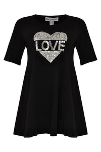 Tunic wide bot love UNI - black - #4