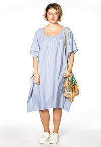 Tunic-blouse square STRIPE - blue - #1
