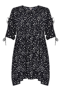 Dress bow sleeves HEARTBEAT - blue - #4