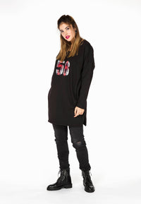 Sweater long 58 - black - #1