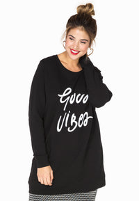 Sweater Good Vibes - black - #2