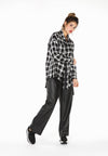 Blouse asymmetric check - black - #1