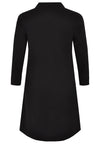 Blouse long placket short - black - #2