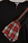 Dress-sweat check cuffs - black - #4
