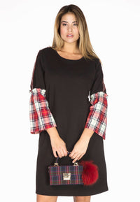 Dress-sweat check cuffs - black - #2