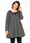 Tunic wide bot bow INTERLOCK - grey