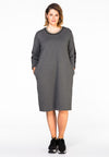Dress sequin stripe INTERLOCK - grey