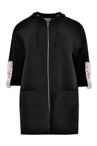 Jacket sweat long zipper - black - #2