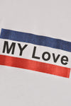 Shirt wide MY LOVE - white - #5