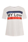 Shirt wide MY LOVE - white - #4