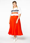Skirt satin plissé - red - #1