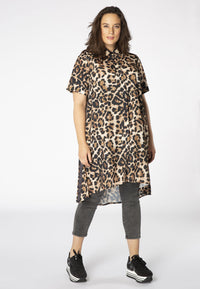 Blouse-dress LEOPARD - brown - #1
