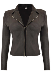 Jacket FAKE SUEDE - black - #4