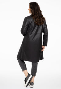 Cardi-blazer FAKE SUEDE - black - #3