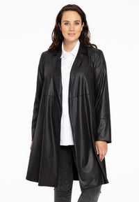 Cardi-blazer FAKE SUEDE - black - #1