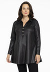 Tunic wide bottom FAKE SUEDE - black - #2